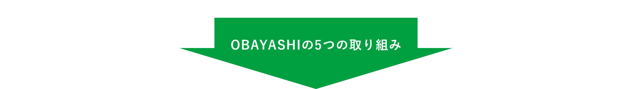 OBAYASHIの5つの取り組み