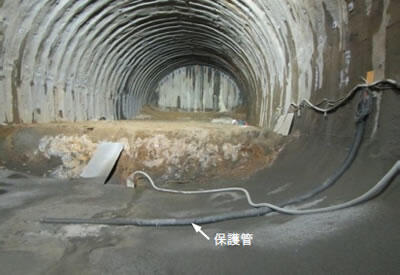 保護管の設置状況(埋設前)